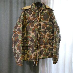 Vintage 10X Duck Camo Down Puffer Jacket • USA Made • Hooded • XL